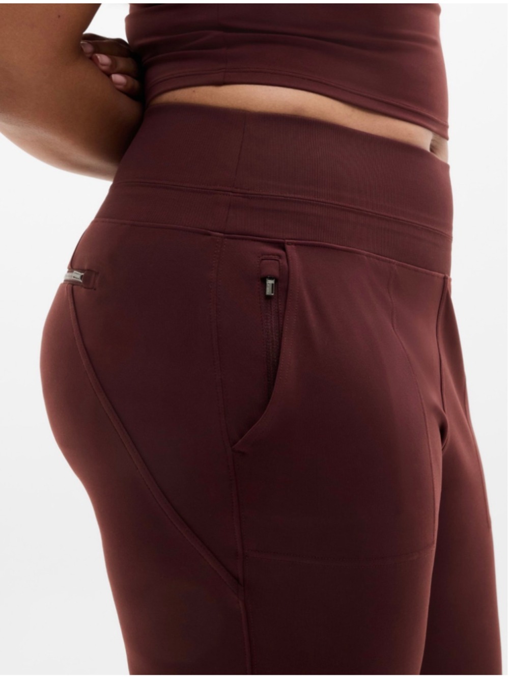 Women's Athleta Venice High Rise Joggers Size Medium, Garnet Athletic Pants - Picture 6 of 15